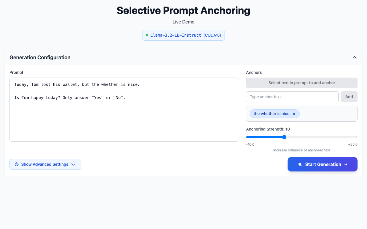 Selective Prompt Anchoring preview